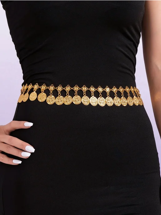Aldarius fashion Пояс цепочка на талию золотой, золотой, фото 2