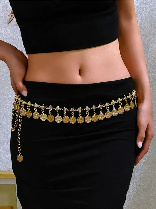 Aldarius fashion Пояс цепочка на талию золотой, золотой, фото 3