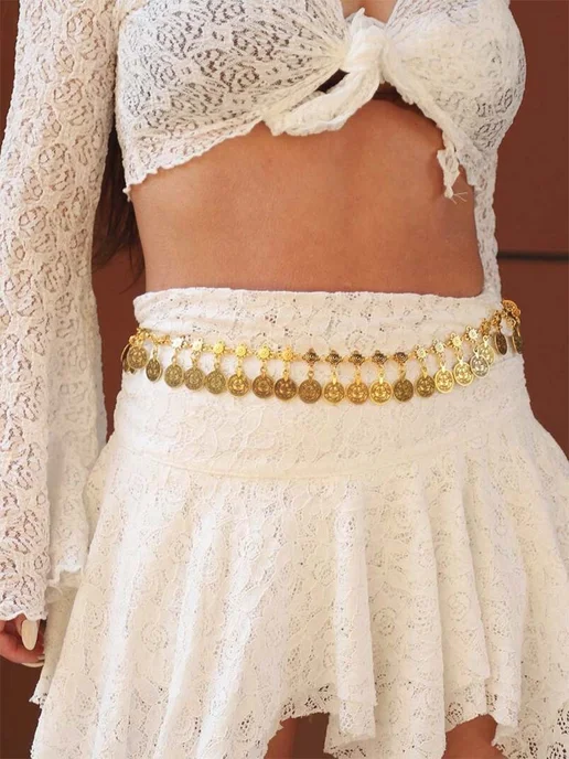 Aldarius fashion Пояс цепочка на талию золотой, золотой, фото 5
