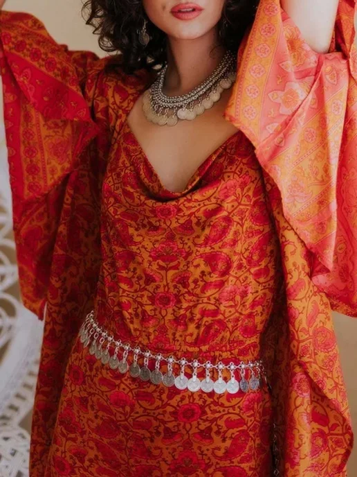 Aldarius fashion этно пояс цепочка для восточных танцев, серый, фото 2
