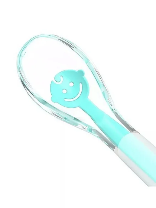 Babyono Ложечка для прикорма силиконовая 6 мес+ Baby`s smile, голубой, фото 5