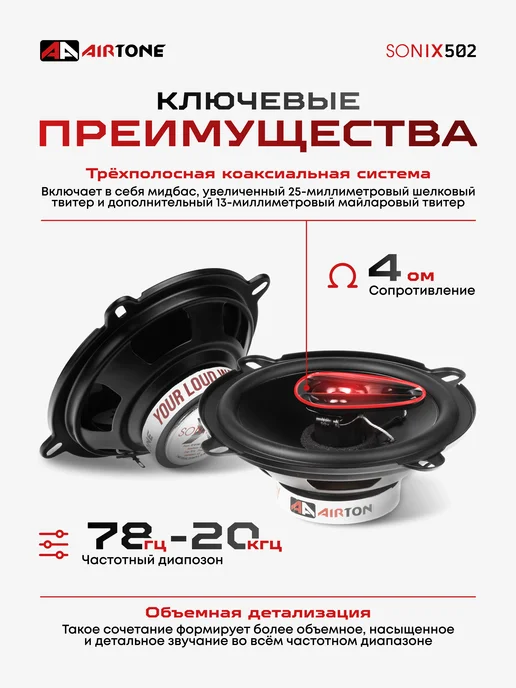 AirTone Динамики автомобильные компонентные NITRO 6.5, вариант, фото 3