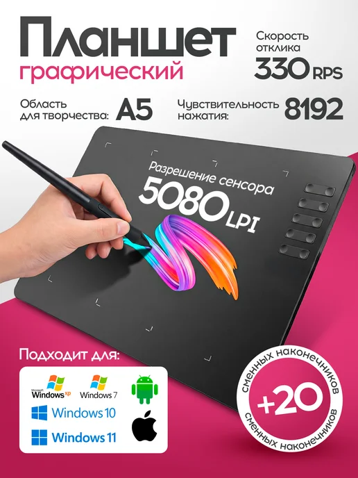 Functiona Графический планшет для рисования, вариант