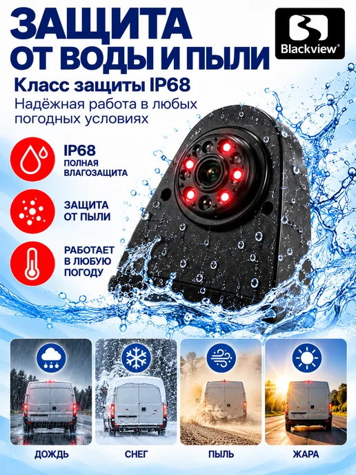 Blackview Камера заднего вида на грышу для фургона 12v, вариант, фото 3