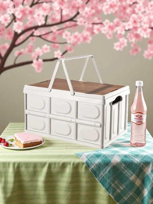 IKEA Ящик для кемпинга портативный, складной,ударопрочный, белый