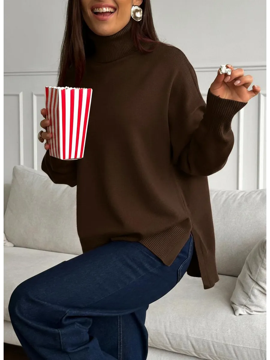 Кофта с горлом базовая оверсайз