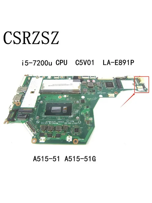 Acer A515-51 A515-51G Материнская плата ноутбука LA-E891P, вариант