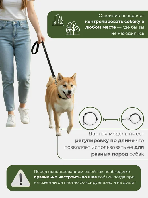 Easy Pet's Ошейник для собак model 5013 Half-choke collar, черный, фото 8