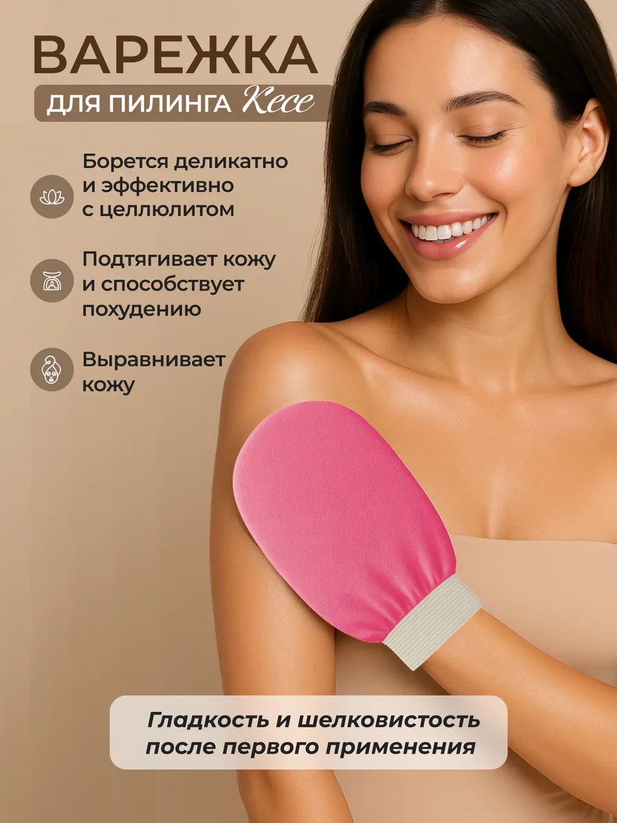 Скраб для тела антицеллюлитная пилинг мочалка варежка кесе