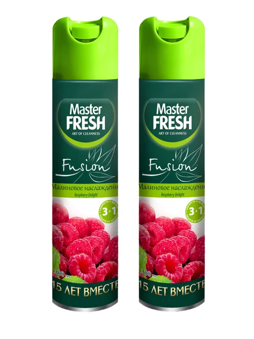 MASTER FRESH Освежитель воздуха Малиновое наслаждение 300 мл. 2 шт, 300 мл, 2 шт, фото 2