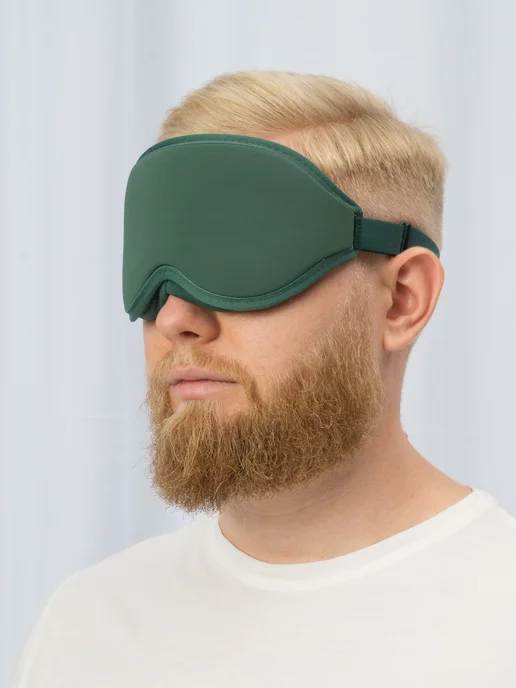 SoRest Маска для сна 3D женская мужская повязка на глаза 3D, зеленый