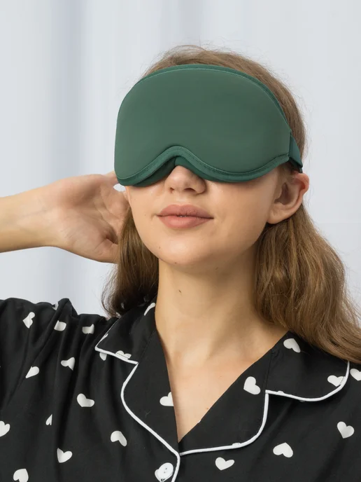 SoRest Маска для сна 3D женская мужская повязка на глаза 3D, зеленый, фото 4