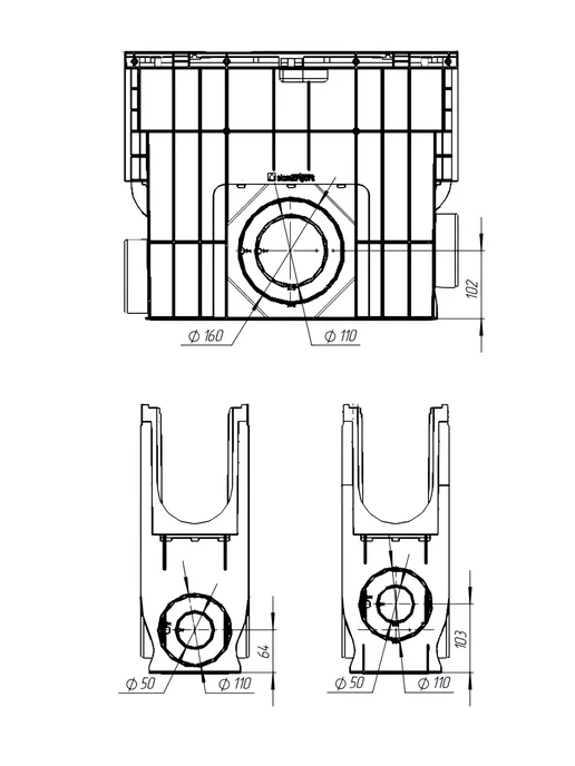 Standartpark Пескоуловитель PolyMax Basic DN100, черный, фото 2