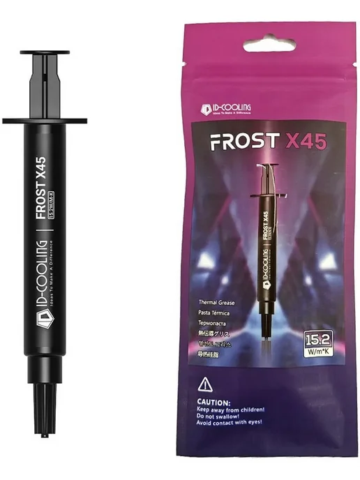 ID-COOLING Термопаста FROST X45 4g 15.2Вт (мК) шприц 4гр, 2 г, 15,2 Вт, фото 3