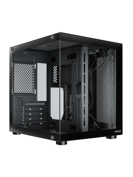 Ginzzu Корпус для ПК сталь 0.5 мм ATX 2 USB без БП, 0 5