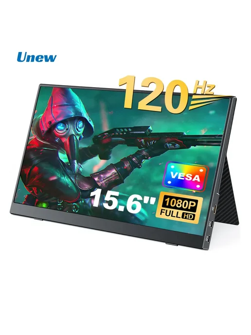 Unew 15,6 - дюймовый монитор 120HZ, черный матовый, черный, фото 2