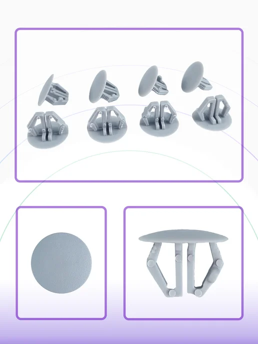 Lamel66 Заглушка под отверстие ультратонкая D16 мм серая, 8 шт, 8 шт, фото 4