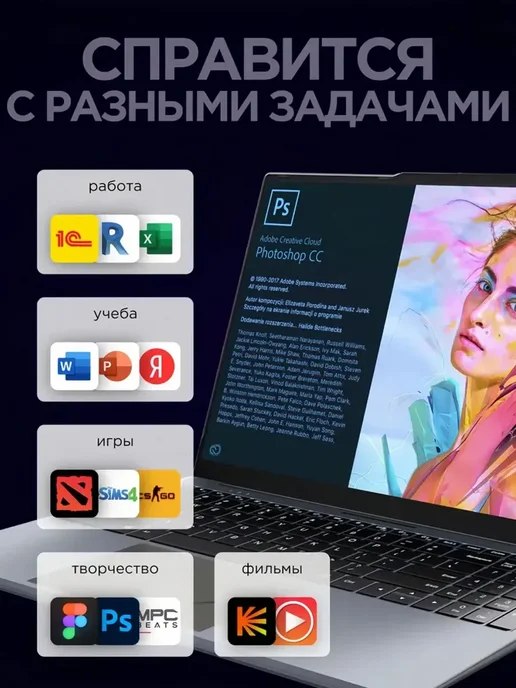 SANCYT Ноутбук для работы иучебы 15 6-дюймовый 16GB DDR4 SSD 2048GB, 16GB, 2048GB, фото 6