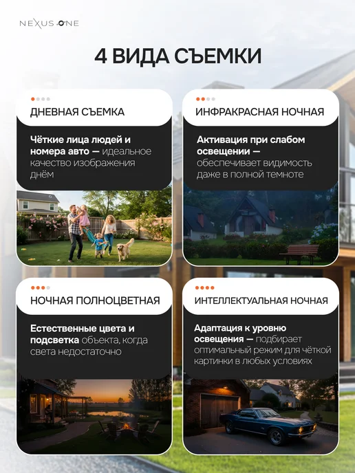 NexusOne Камера видеонаблюдения уличная Wi-Fi Ultra HD 4МП, 64ГБ, 5м, 64 ГБ, 5 м, фото 4