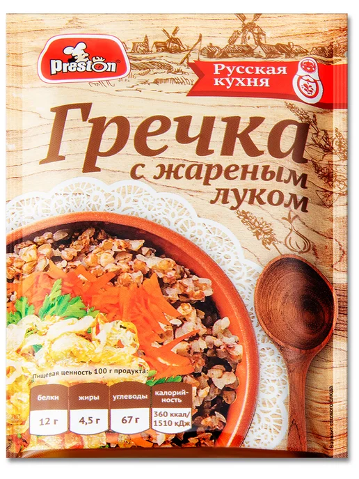 Preston Гречка быстрого приготовления 4 вкуса, 20шт по 40г, 40 г, фото 2