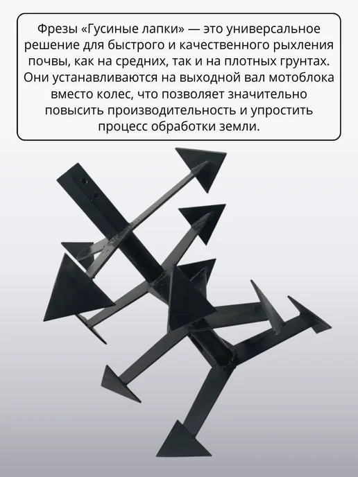 Фреза лепестковая "Гусиные лапки" 4х ряд S32 L410 мм, 2 шт, фото 4