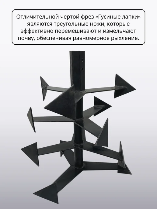 Фреза лепестковая "Гусиные лапки" 4х ряд S32 L410 мм, 2 шт, фото 5
