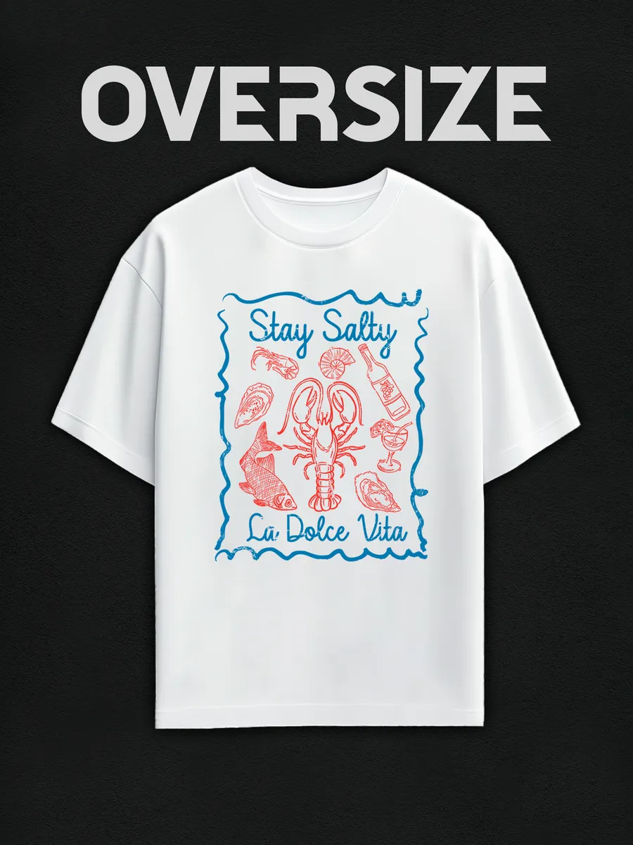 Футболка оверсайз с принтом пинтерест La Dolce Vita