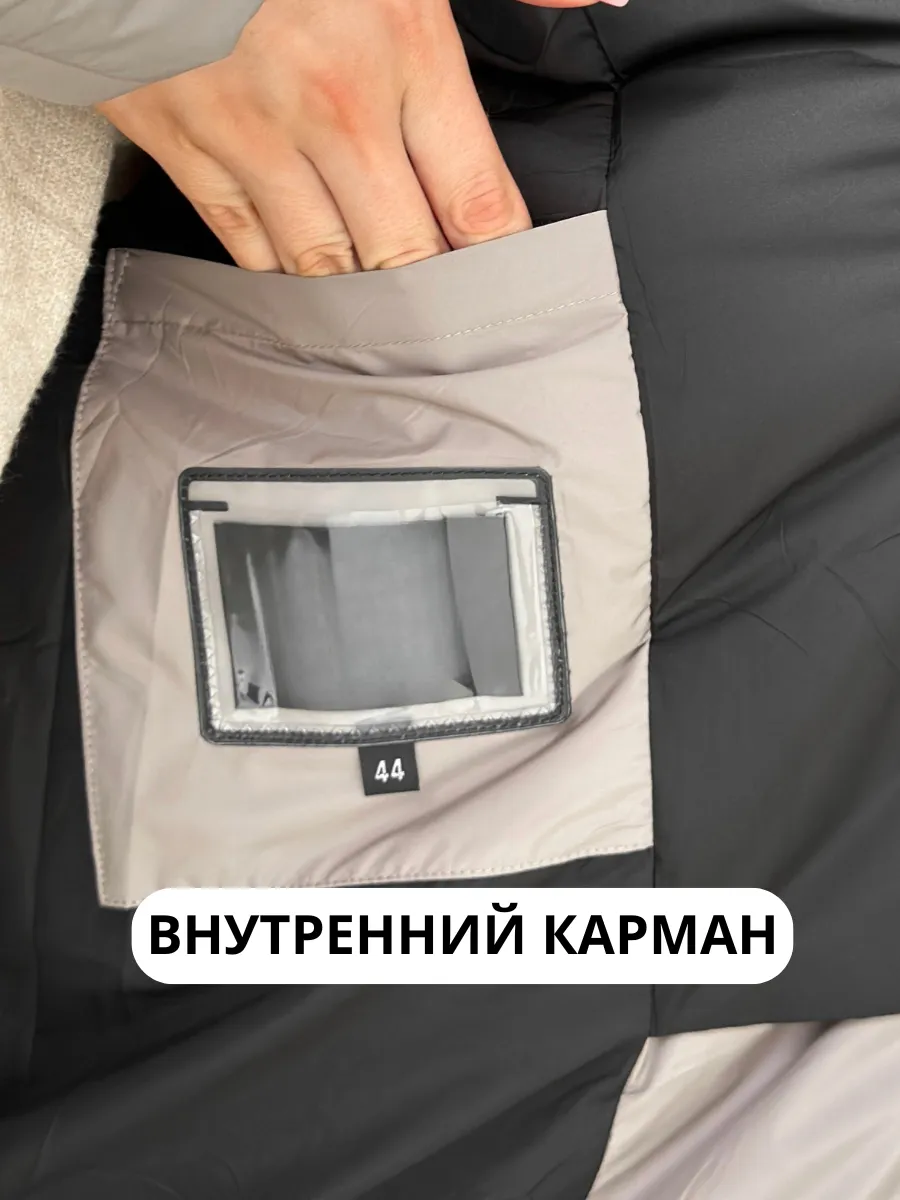 Куртка демисезонная с капюшоном больших размеров — фото 6