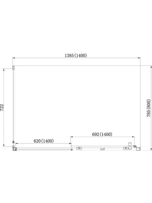 Aquanet Душевой уголок Alfa NAA1131 140x80, 140x80, фото 2