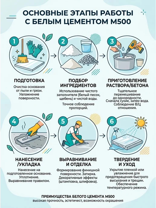 Цемент белый М-500, белый, фото 4