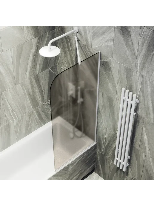 MAYBAH GLASS Шторка на ванну MaybahGlass MGV-136-1у, белый, фото 3