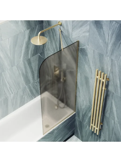 MAYBAH GLASS Шторка на ванну MaybahGlass MGV-150-3у, желтый, фото 3