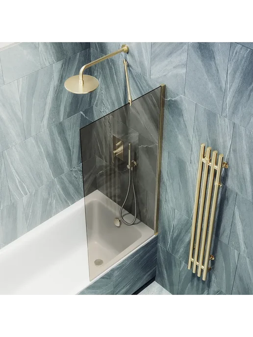 MAYBAH GLASS Шторка на ванну MaybahGlass MGV-67-3ш, желтый, фото 3