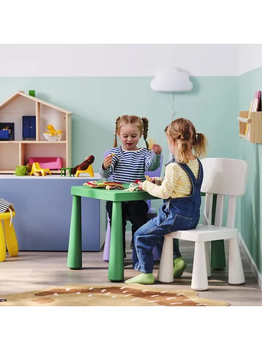 IKEA MAMMUT Стол детский ИКЕА, зеленый 77x55 (50581992), 77x55, фото 3