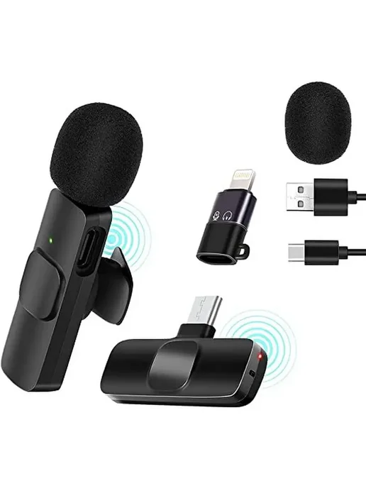 GOODSTORAGE Микрофон петличный Wireless Microph. K8, черный, фото 6