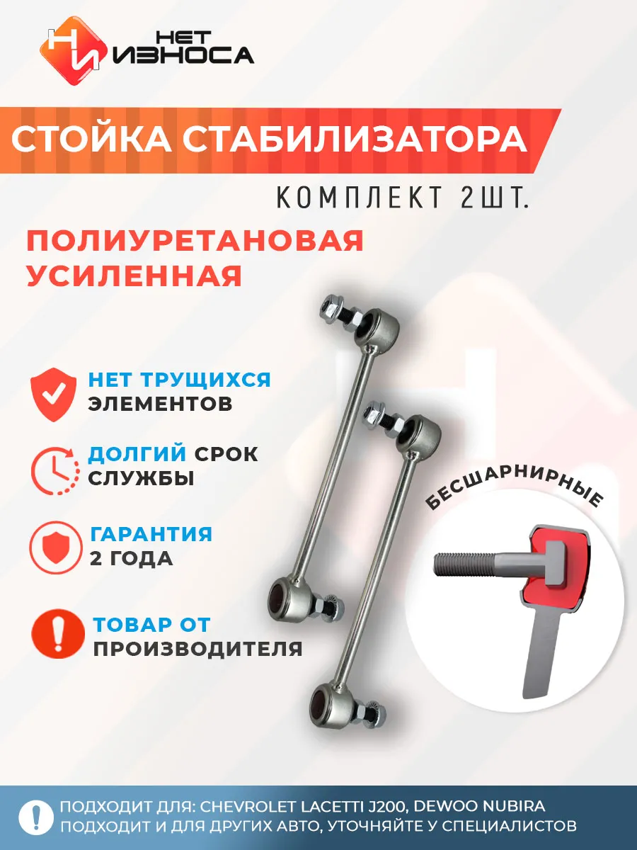 Стойка стабилизатора усиленная полиуретановая задняя NL169-2