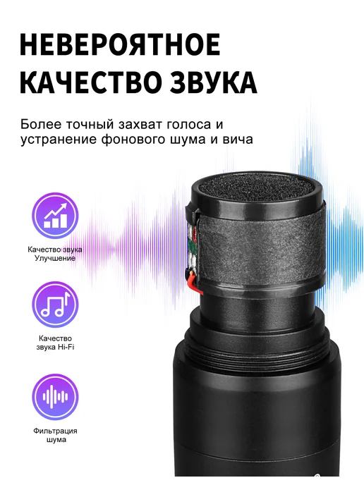 Depusheng S2 Перезаряжаемый ручной беспроводной микрофон, вариант, фото 4