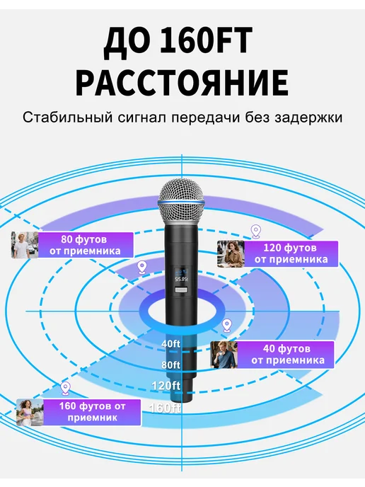 Depusheng S2 Перезаряжаемый ручной беспроводной микрофон, вариант, фото 5