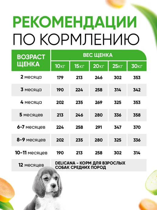 Сухой корм Delicana для собак, средние, щенки, ягненок, 1,5 кг, фото 8