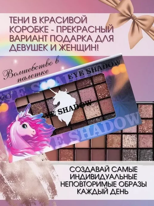 косметика Тени для век для макияжа набор, розовый, фото 2
