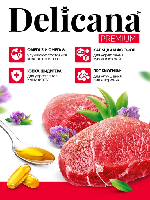 Сухой корм Delicana для собак, мелкие, щенки, говядина, 0,4 кг, фото 2