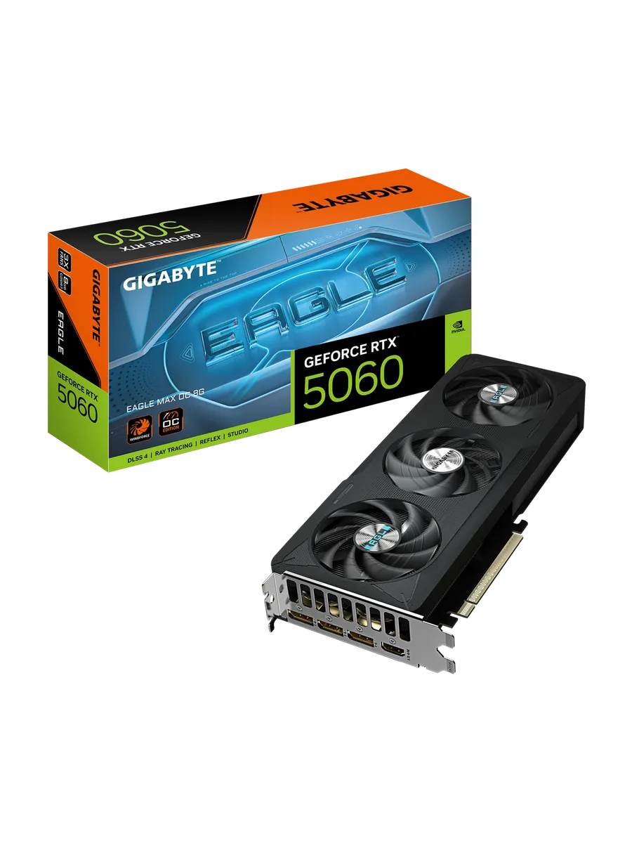 Видеокарта RTX 5060 8 ГБ RTL (GV-N5060EAGLEMAX OC-8GD)