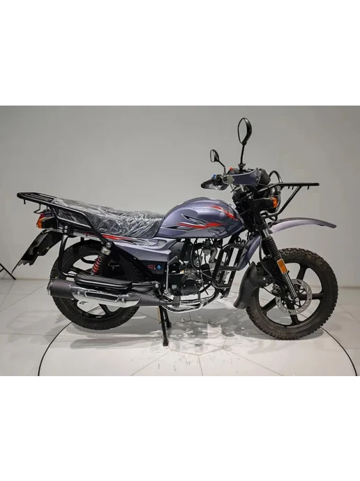 ТЕХНОМОТОРФ Мопед Альфа CROSSTRACK Grey 49 (110) см3, бензиновый, серый, фото 6