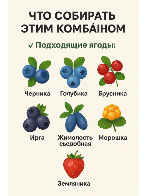 BilionerШа Комбайн для сбора ягод клюквы Плодосборник, красный, фото 3