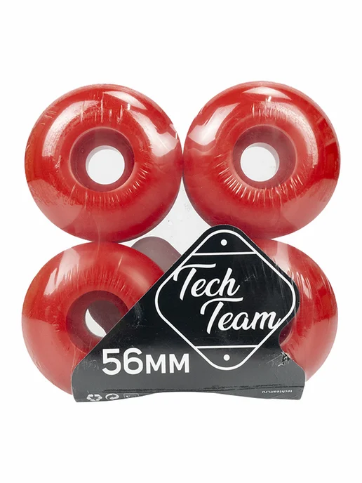 TECH TEAM Колёса для скейта 56 x 36 99A красные, красный, фото 2