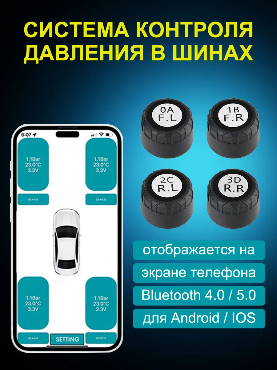 Датчик давления в шинах TPMS внешние