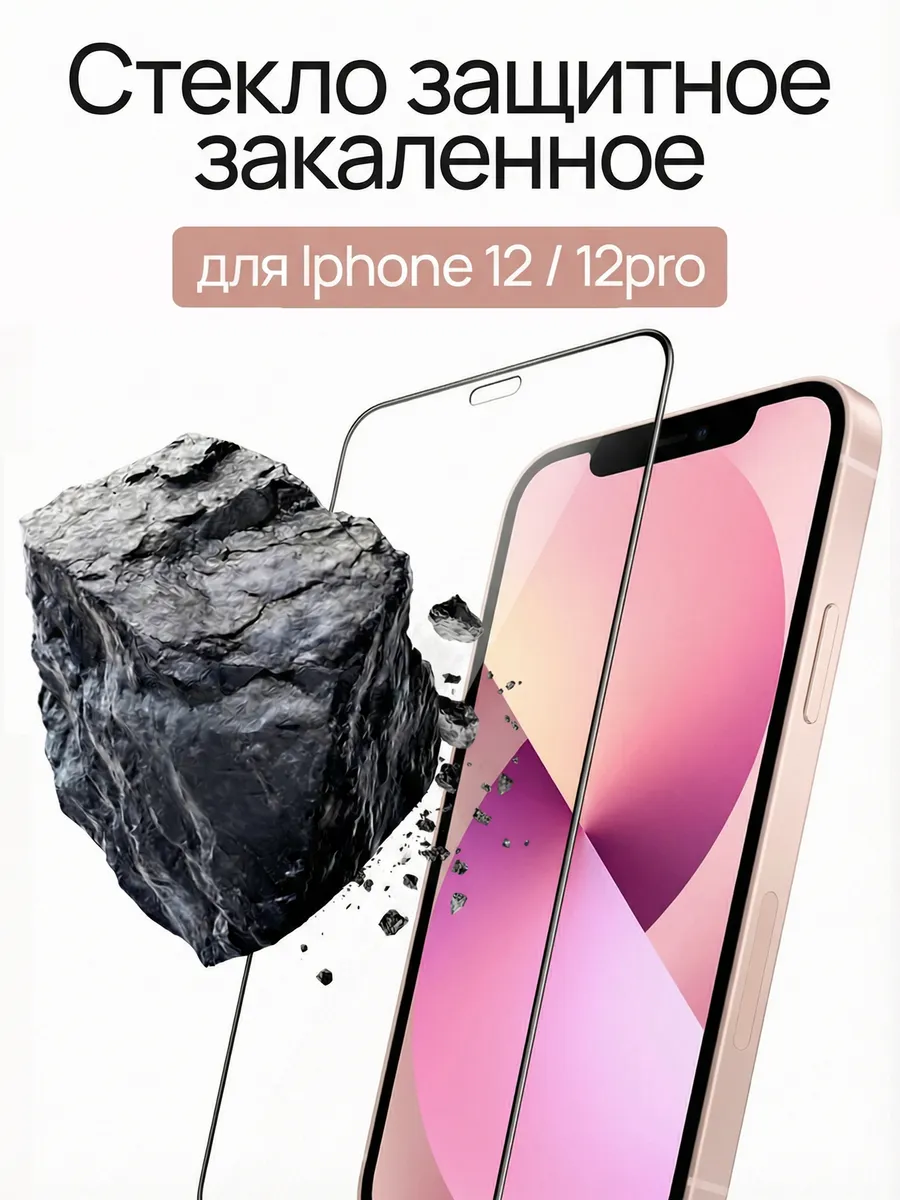 Защитное стекло на iPhone 12, 12Pro