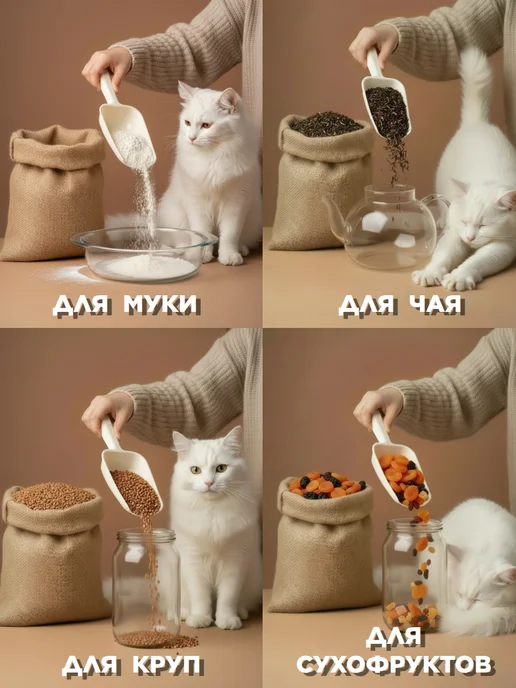 Уютно на кухне Совок для сыпучих продуктов 250 мл для круп, муки, корма, 250 мл, фото 3