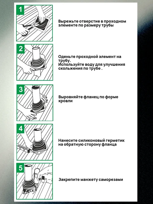 Проходка кровельная комби черная №4 75-160 мм, черный, фото 2
