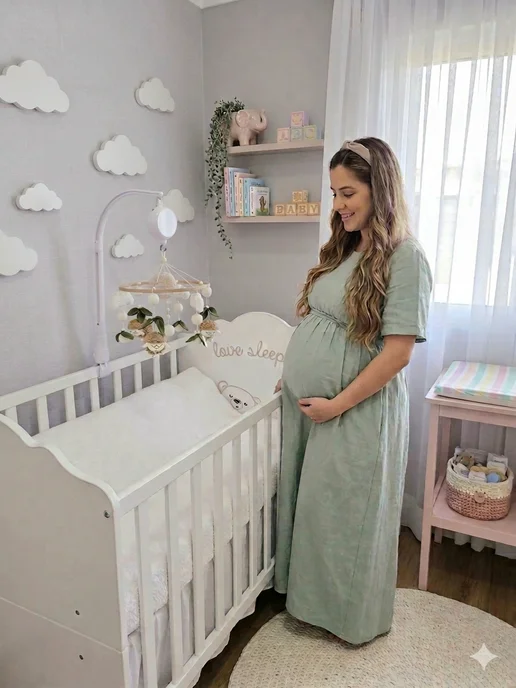 Baby Nursery K Мобиль ручной работы на кроватку для новорожденных, белый, фото 2